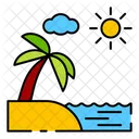 Beach Coconut Tree Palm Tree Icon