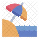 Beach Umbrella Beach Ocean Icon