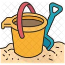 Beach Bucket Shovel Icon