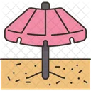Beach Umbrella Summer Icon