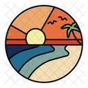 Beach Badge  Icon
