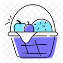 Beach Basket Picnic Basket Food Basket Icon