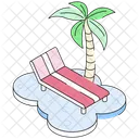 Beach Bed Sunbed Poolside Icon