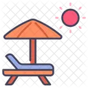 Beach Umbrella Summer Icon