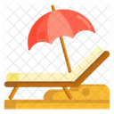 Beach Chair Beach Umbrella Icon