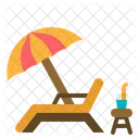 Chair Beach Summer Icon