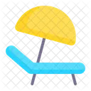 Beach Chair Chair Sunbed Icon