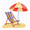 Deckchair Beach Chair Sunbath Chair Icon