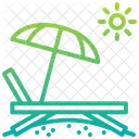 Beach Chair Umbrella Icon