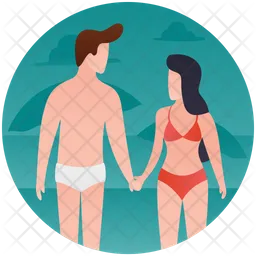 Beach Couple  Icon