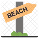 Beach Direction Board  Icon