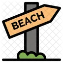 Beach Direction Board  Icon