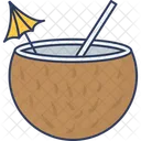 Coconut Drinks Straw Icon