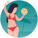 해변 소녀 해변 해변 게임 아이콘