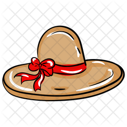 Womens beach hat color icon Royalty Free Vector Image