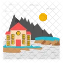 Beach home landscape  Icon