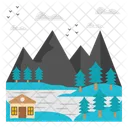 Beach home landscape  Icon