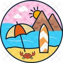 Beach Sand Ocean Icon