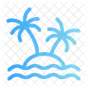 Beach Summer Coconut Tree Icon