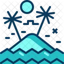 Travel Blue Beach Icon