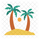 Beach Tree Summer Icon
