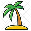 Island Beach Tropical Area Icon