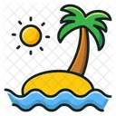 Island Beach Tropical Area Icon