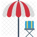 Beach Beach Umbrella Chair Icon