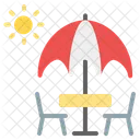 Beach Beach Umbrella Food And Restaurant Icon