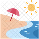 Beach Sea Vacation Icon