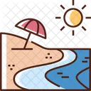 Beach Sea Vacation Icon