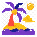 Beach Travel Vacation Icon