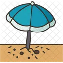 Beach Umbrella Sand Icon
