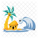 Beach Resort Beach Hut Icon