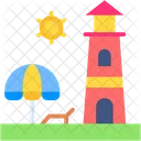 Beach Sun Landscape Icon