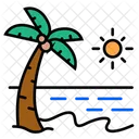 Beach Shore Coastline Icon