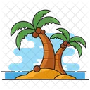 Beach Coconut Palm Icon