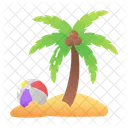 Island Beach Seashore Icon