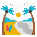 Beach landscape  Icon