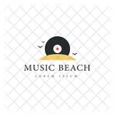 Music Beach Beach Tag Beach Label Icon