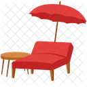 Beach Lounger Chairs Chair Furniture Icon