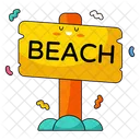 Beach Sign Beach Sign Icon