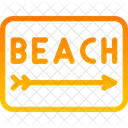Beach Sign  Icon