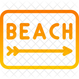 Beach Sign  Icon