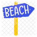 Beach Sign  Icon