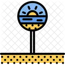 Beach Sign  Icon