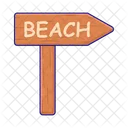 Beach signboard  Icon