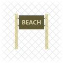 Beach Signboard Signboard Ocean Icon