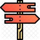 Beach Signpost Beach Direction Signpost Icon