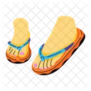 Beach Slippers Flip Flops Summer Slippers Icon